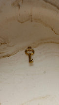 Heart Key Charm - 24kt Gold Plated