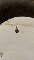 Cubic Zirconia CZ, Gold Plated Charm