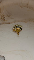 CZ Scallop Shell - PVD Gold Plated