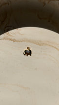 Elephant with Cubic Zirconia Charm - 24kt gold plated