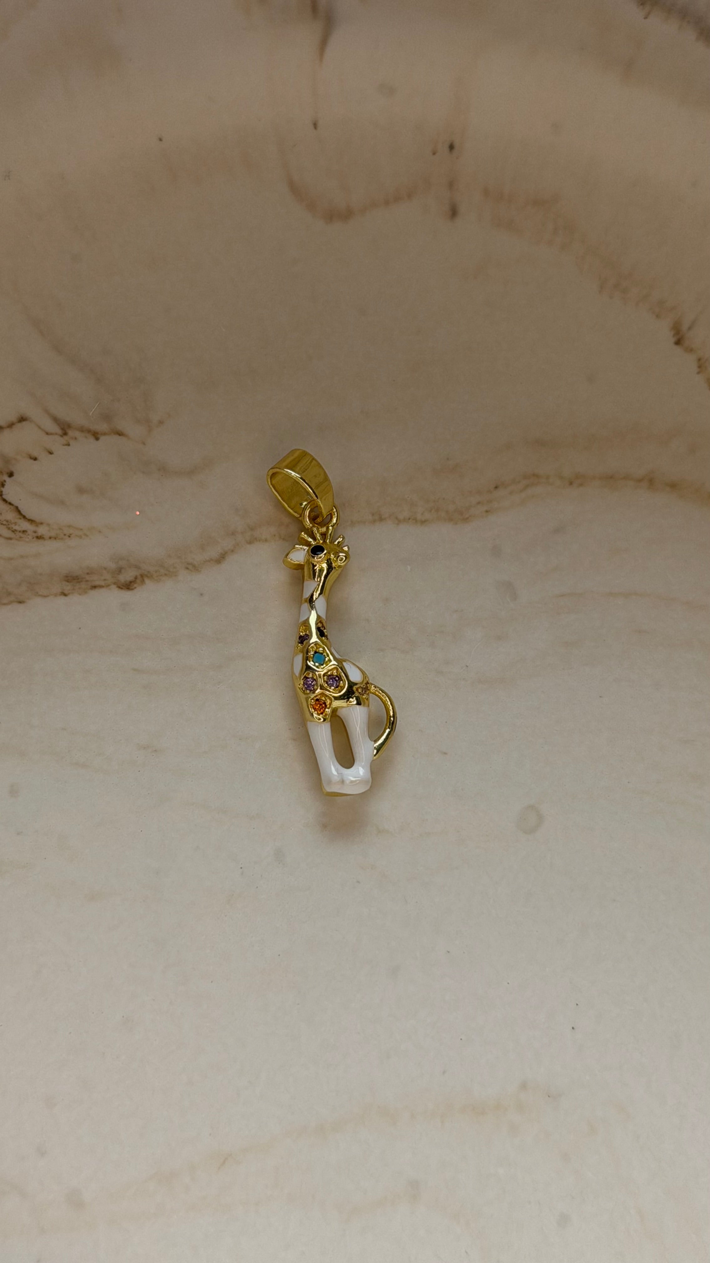 Giraffe Charm - 24kt Gold Plated