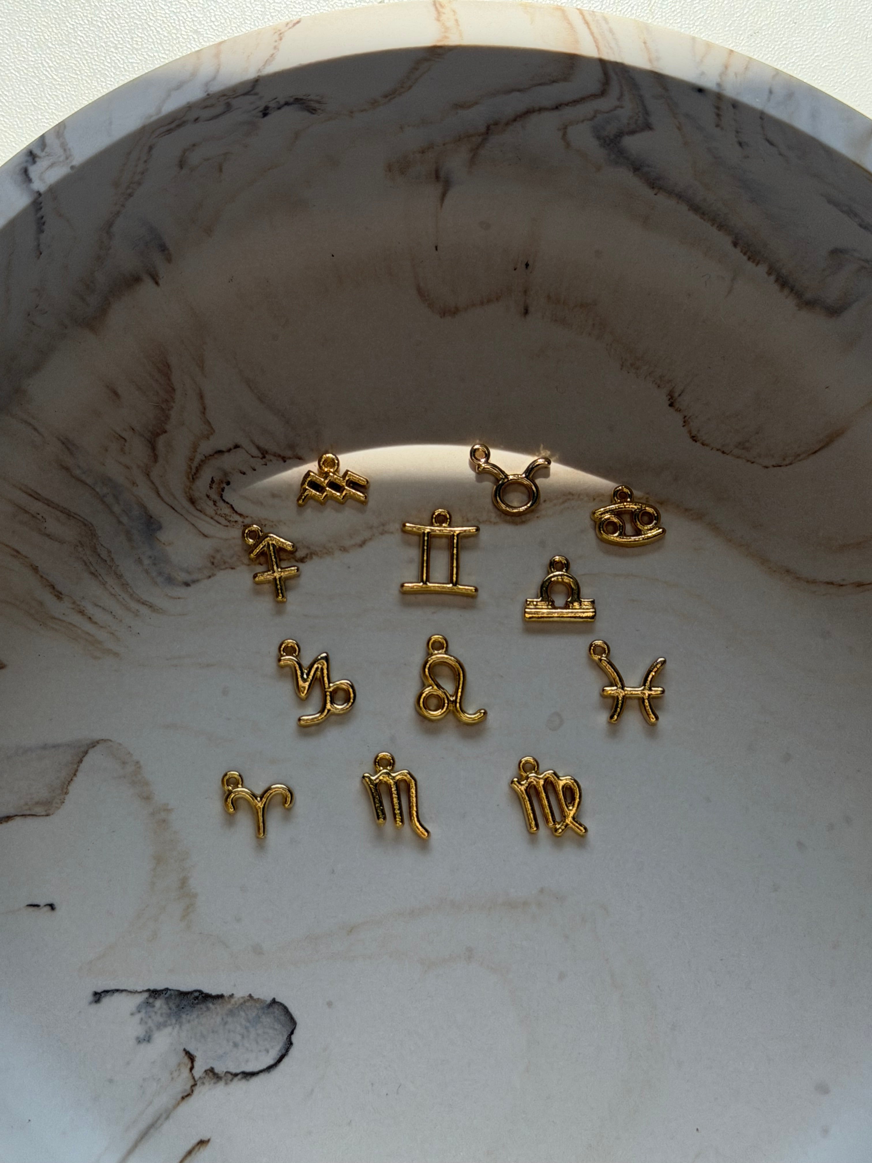 Zodiac Horoscope Sign Charms - 24kt Gold Plated