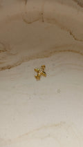CZ Aeroplane Charm - 24kt Gold Plated