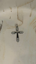 Silver cross charm