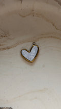 Pearl Heart Charm