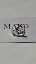 Double heart adjustable ring