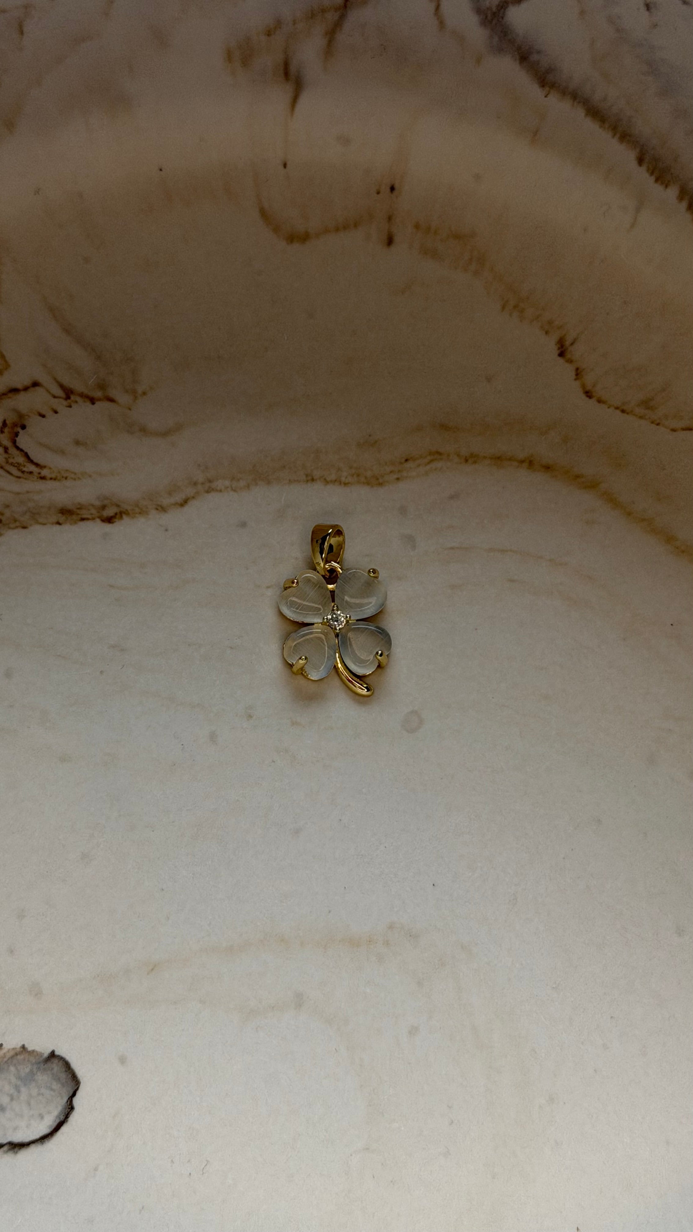 Lucky Clover Leaf Charm - 24kt Gold Plated