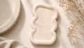 Jesmonite scalloped edge jewellery tray