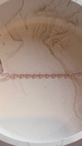Lilac Enamel Marquise Link Chain - 24kt gold plated