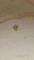 CZ Micro Heart Charm - 24kt gold plated