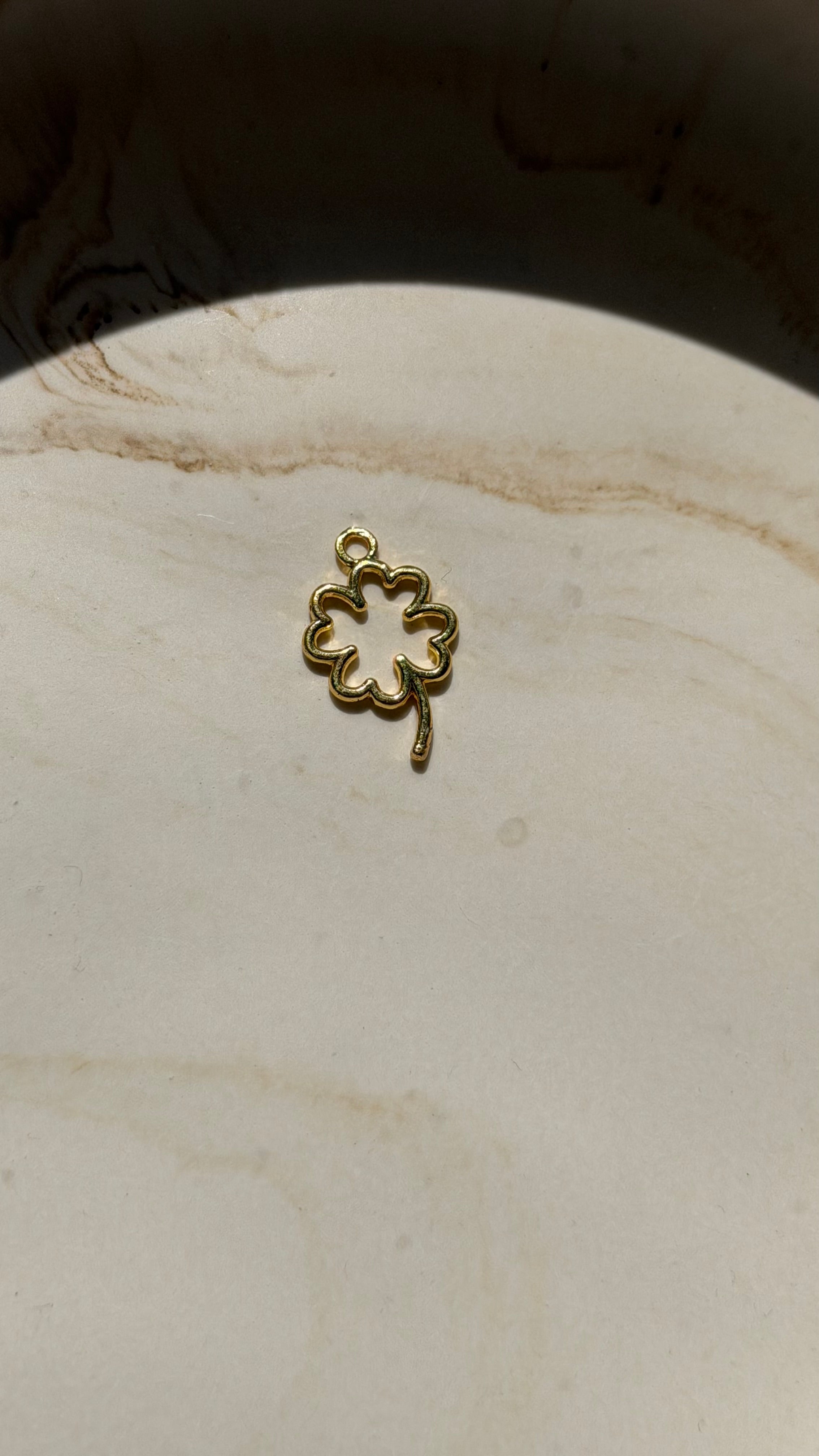 Clover Charm - 24kt Gold Plated