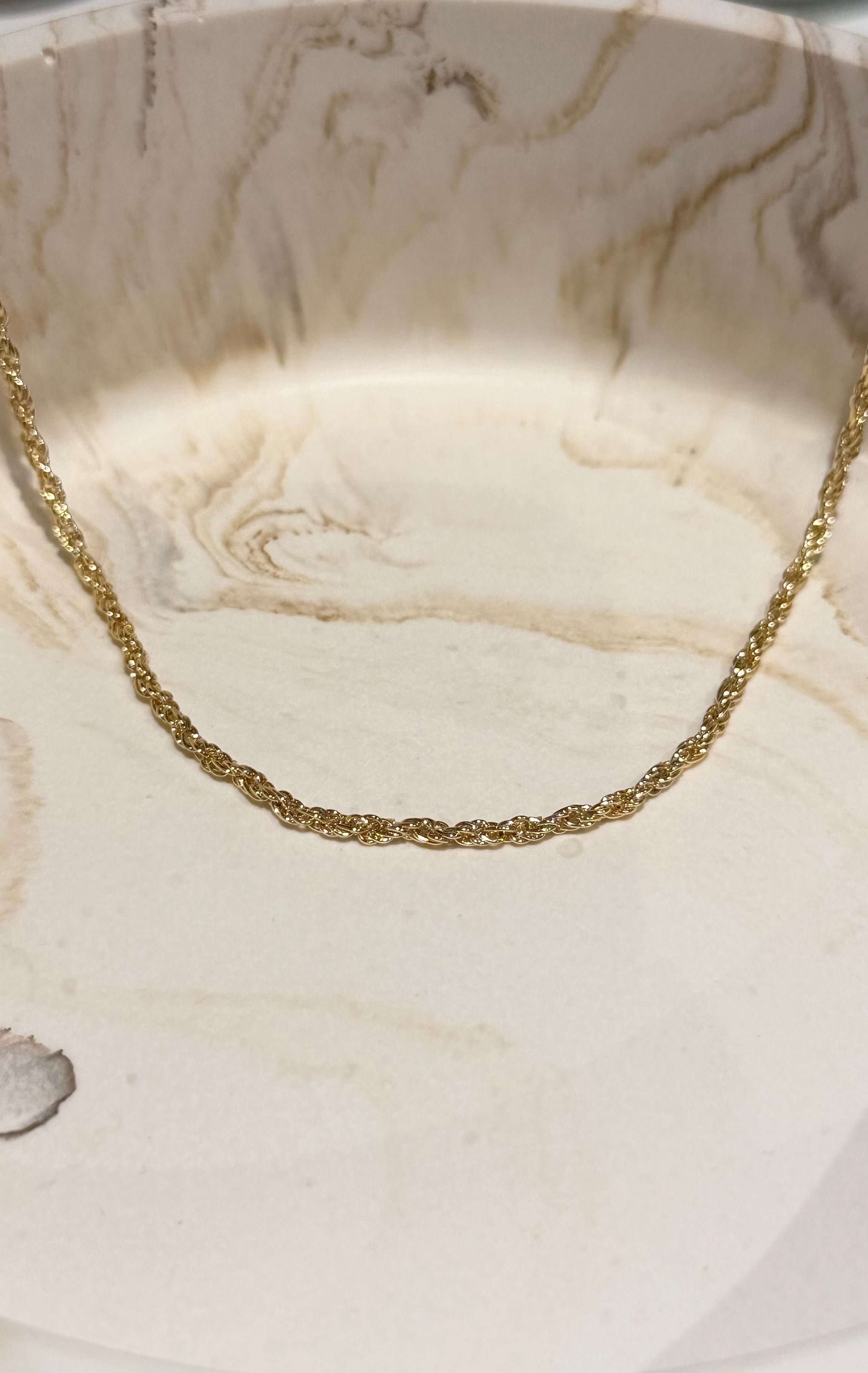 Rope chain - 24kt gold plated