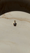 Turtle with Cubic Zirconia Charm - 24kt gold plated