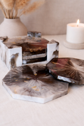 Hexagon coaster set
