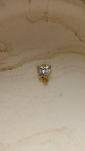 Devil Swarovski Heart Charm - 24kt Gold Plated