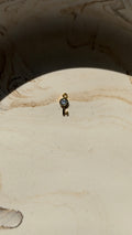 Key with Cubic Zirconia Charm - 24kt gold plated