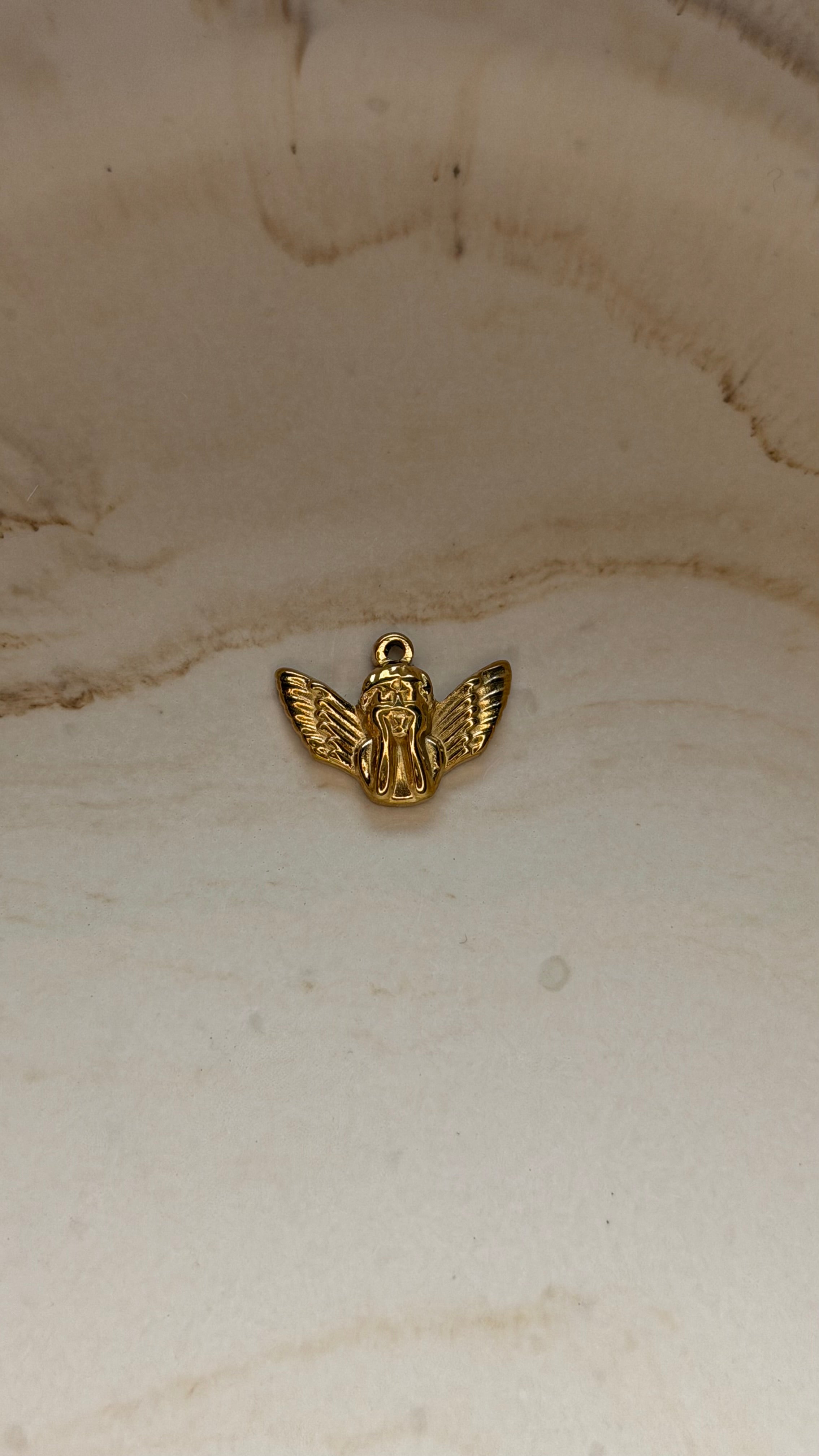 Winged Angel Charm - 24kt Gold Plated