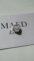 Solid Silver Heart Charm for bracelet