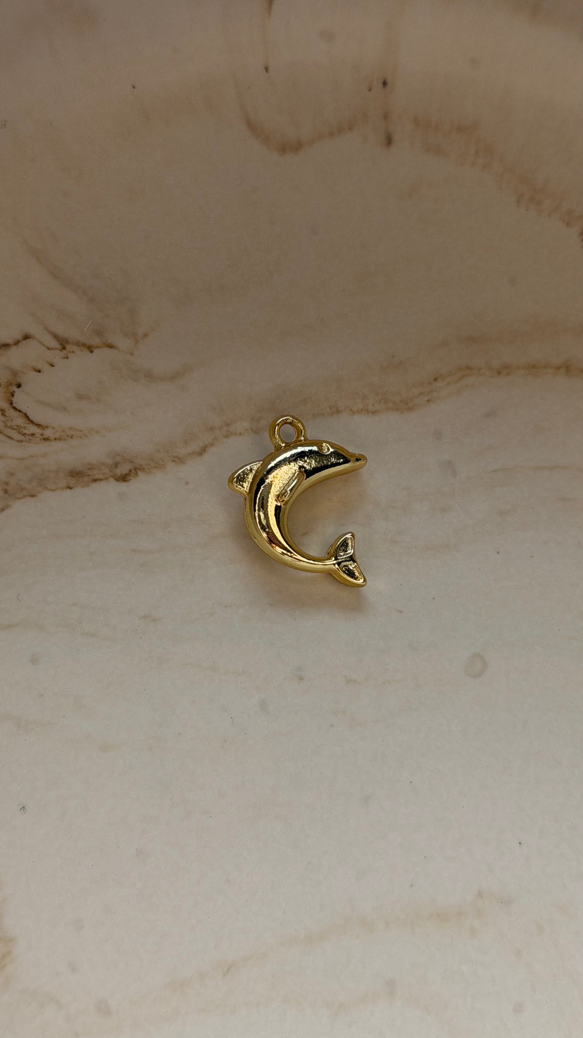 Dolphin Charm - 24kt Gold Plated