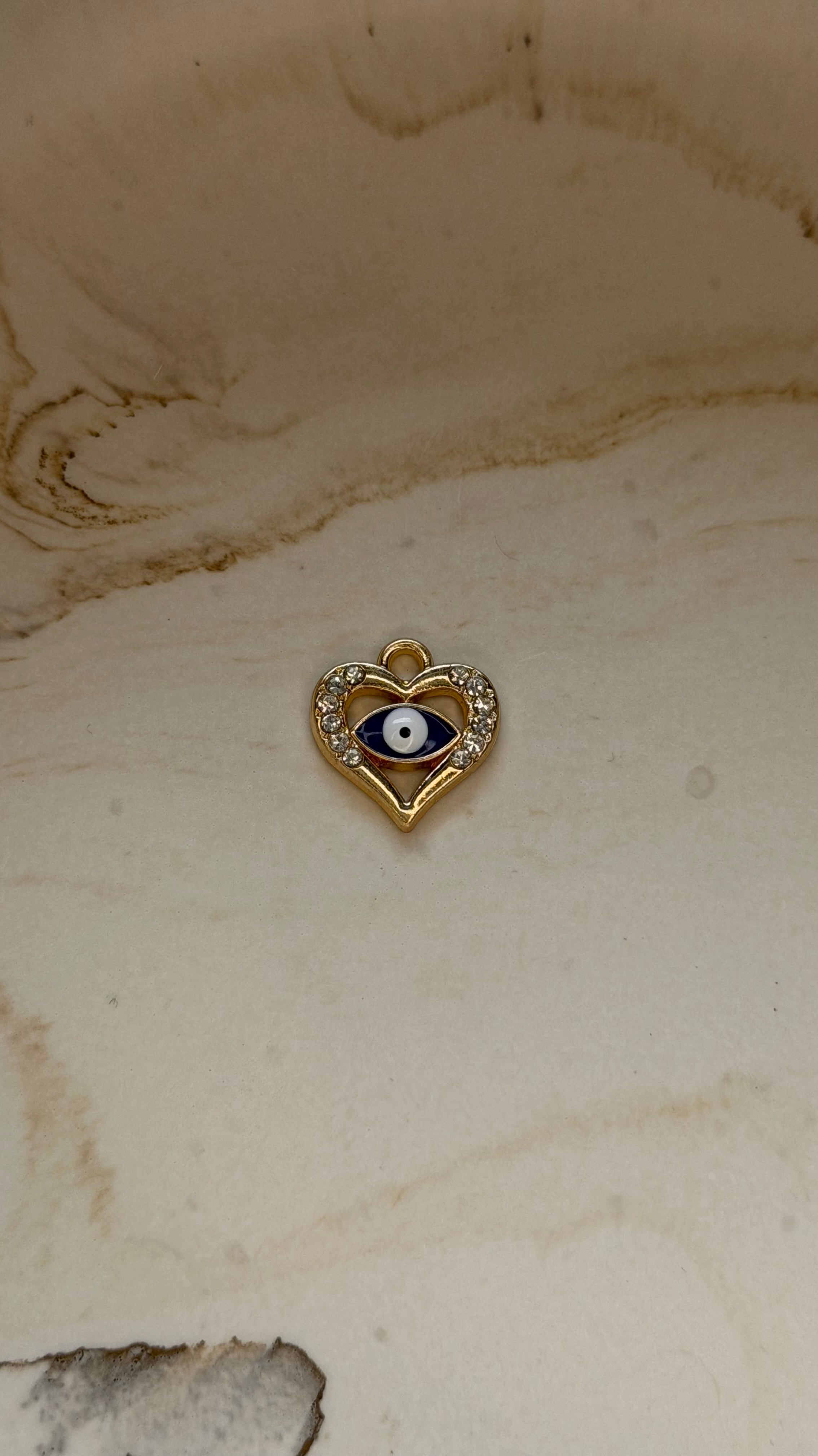 Heart Evil Eye Charm