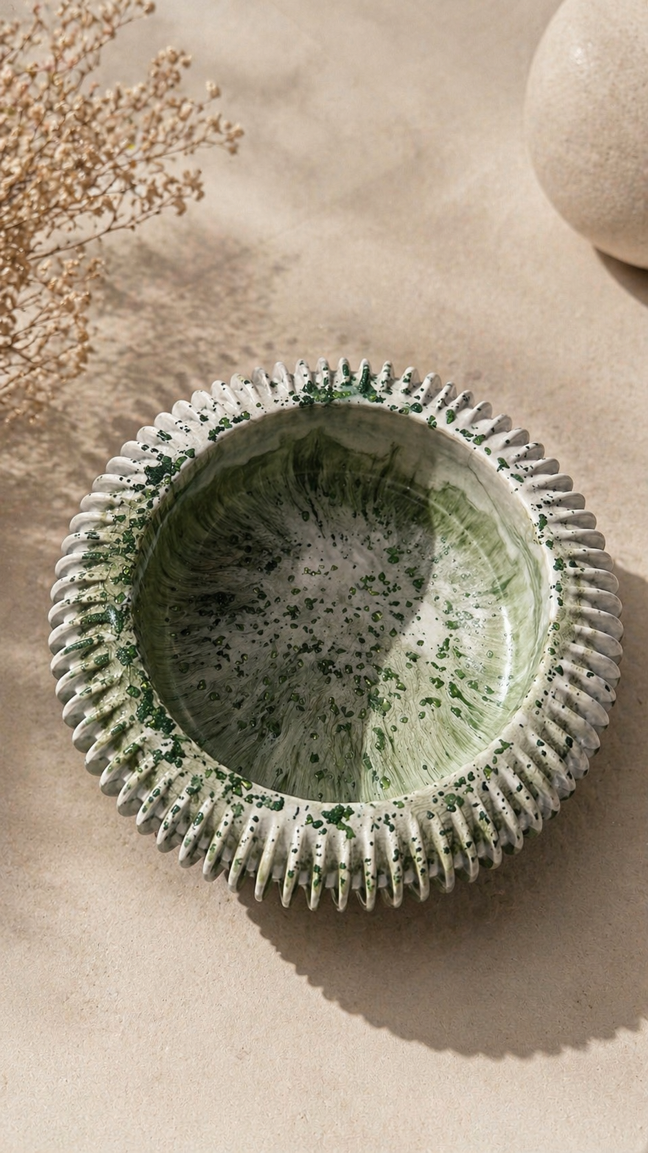 Ribbed Decorative bowl