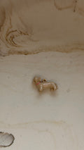 Beige Dachshund Dog Charm