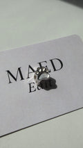 Solid Silver dog paw charm for bracelet