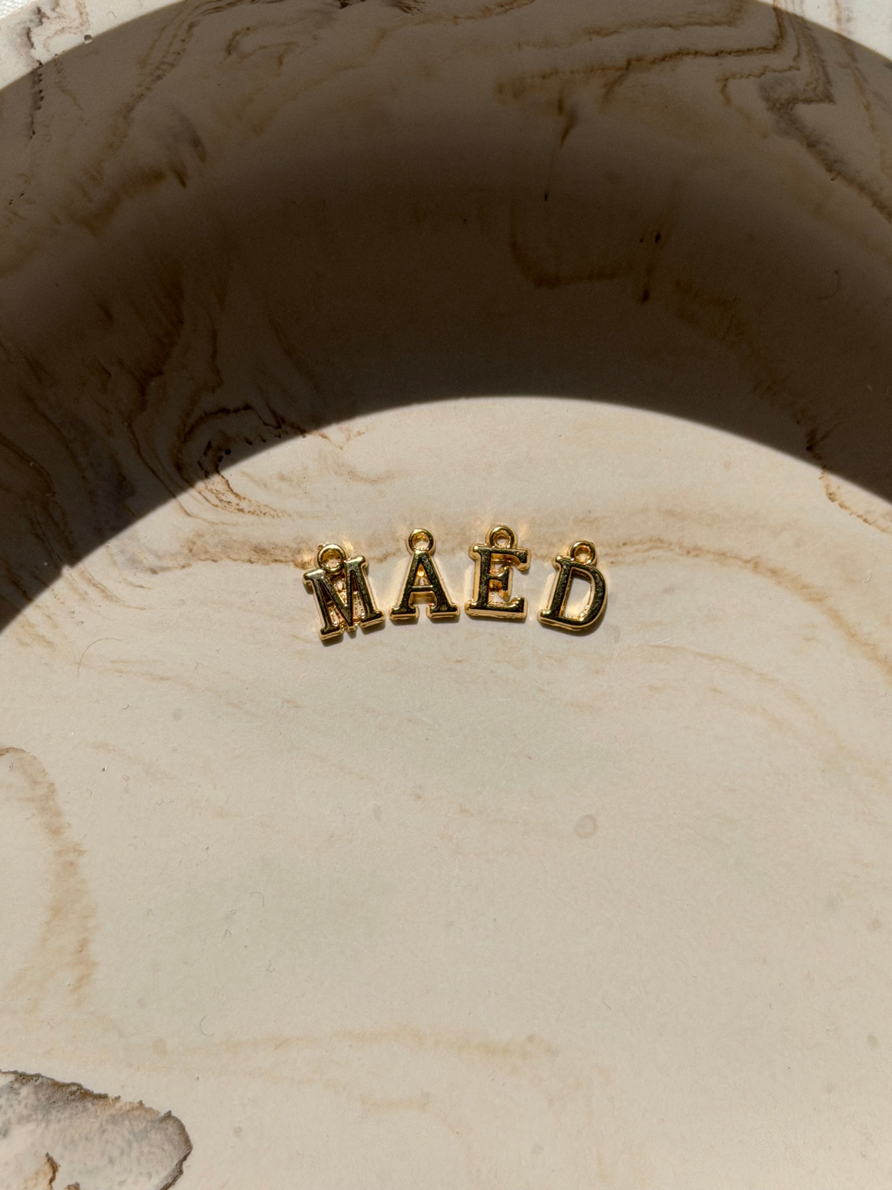 Initials - 24kt Gold Plated