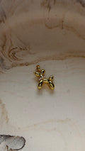 Balloon Dog With Pearl Collar - 24kt Gold Plated