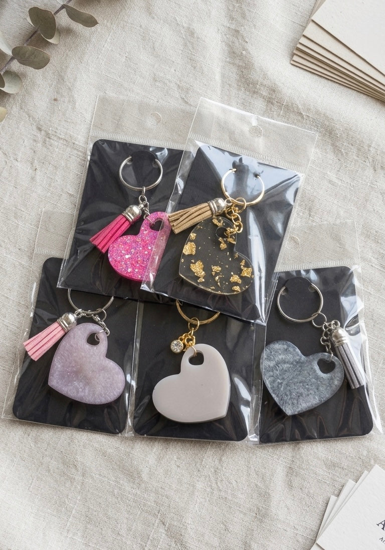 Heart shaped keyrings