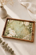 Floral resin Tray - Ready to ship