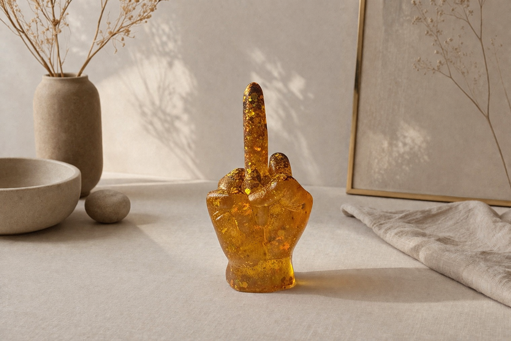 Resin middle finger